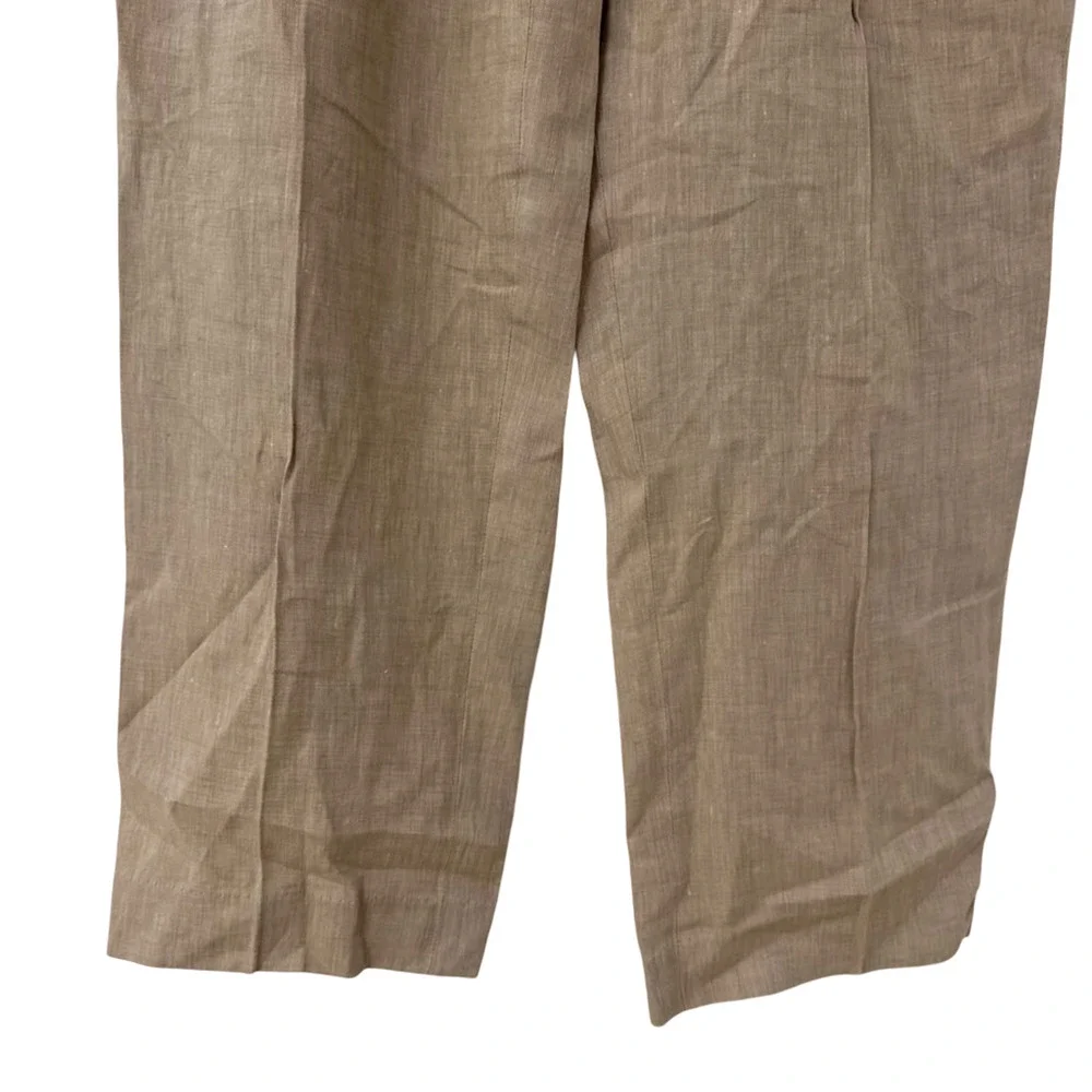 Inserch 100% Linen Mens Taupe Beige Pleated Dress Resort Pants NWT sz 38 x 35